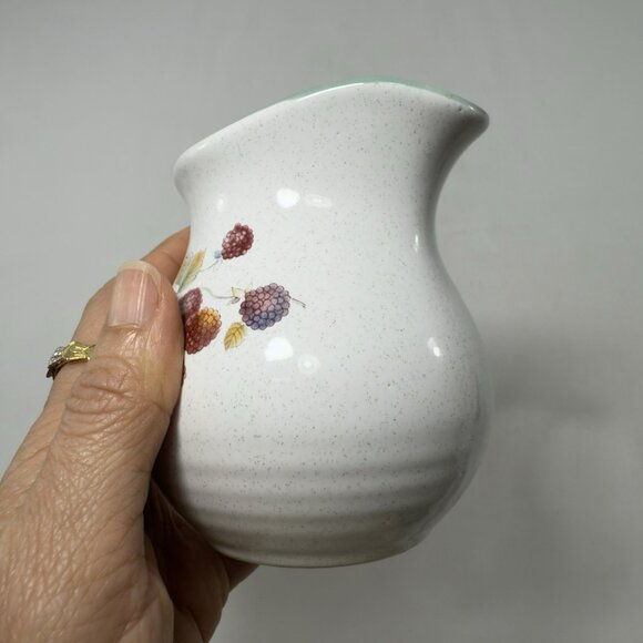 Vintage Retired International Tableworks Creamer Sweet Bounty Stoneware Fruit - Picture 11 of 12